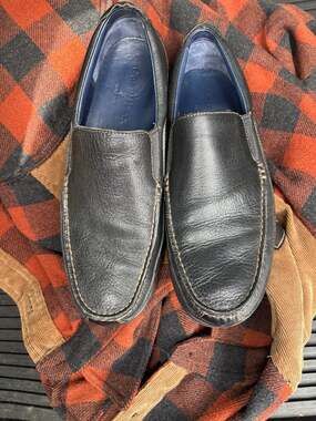 Cole Haan Men's Tucker Venetian Black Leather Slip-On Loafers